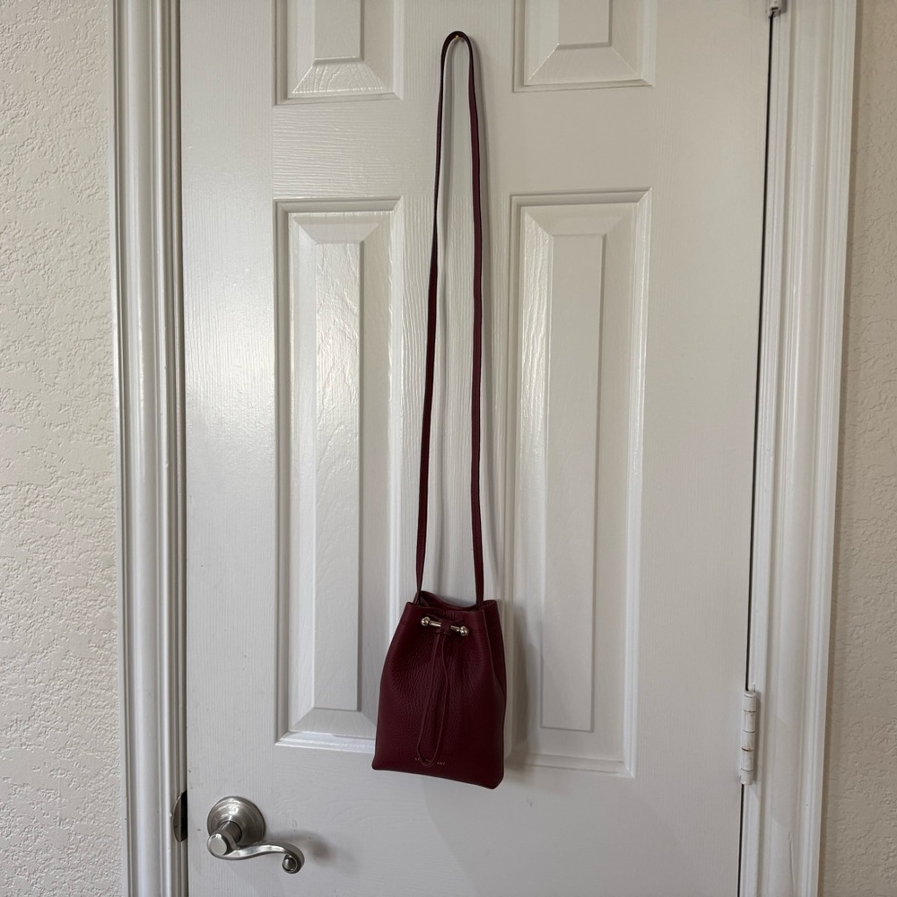 Strathberry Osette Midi Pouch - Oxblood - Picture 4 of 10